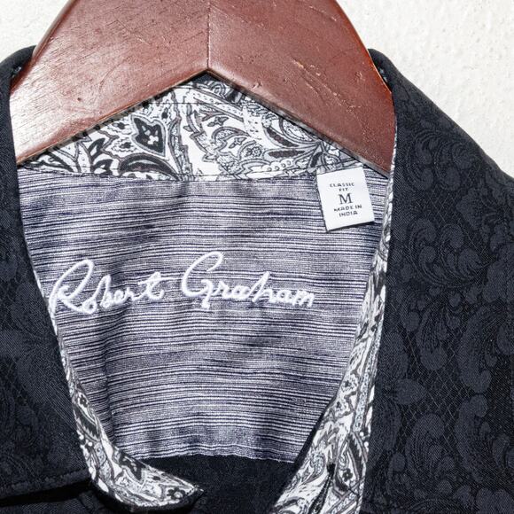 Robert Graham Men's Medium Bayview Button Down Shirt Textured floral NWT - Picture 5 of 10